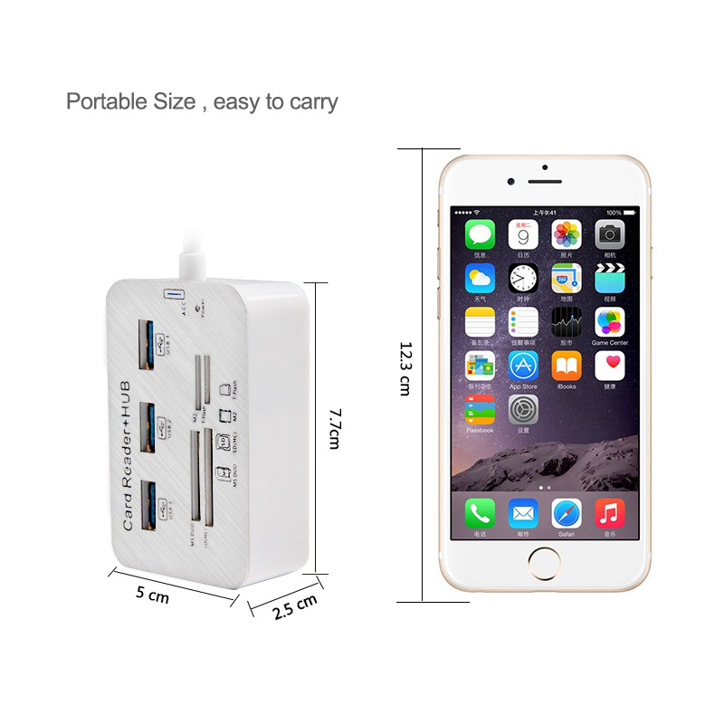 7in1 3 Ports USB TYPE C 3.0 HU - огляд і ціна Usb Hub Type C