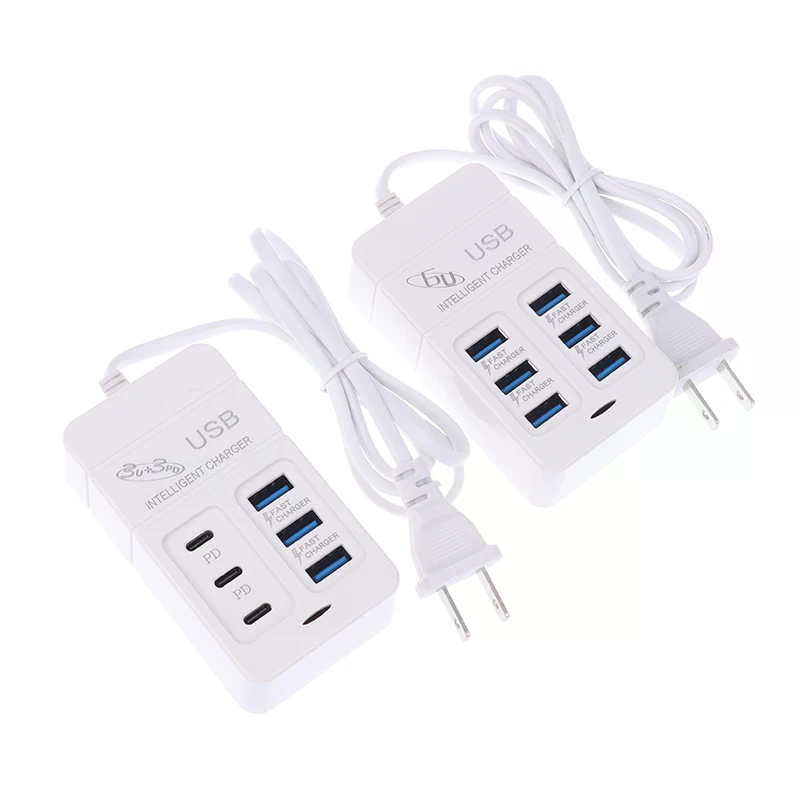 1PC US Plug 6Ports Multiport U - огляд і ціна Usb Hub Type C