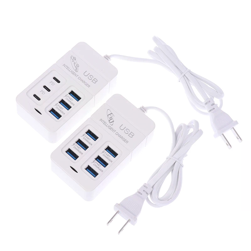 1PC US Plug 6Ports Multiport U - огляд і ціна Usb Hub Type C