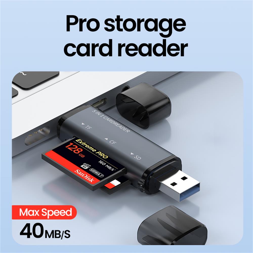 5 IN 1 USB Card Reader Type C  - огляд і ціна Microsd Card Tablet