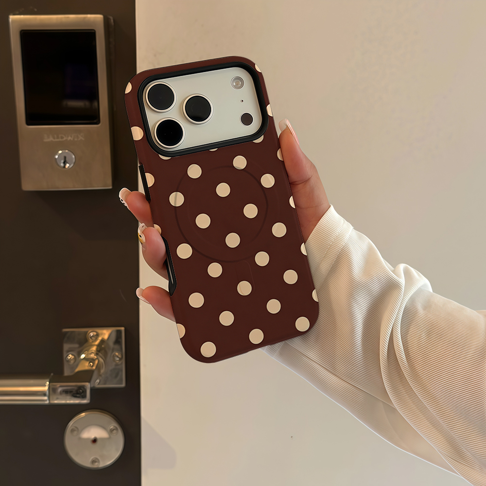 Brown Beige Polka Dot Phone Ca - огляд і ціна Apple Iphone 15