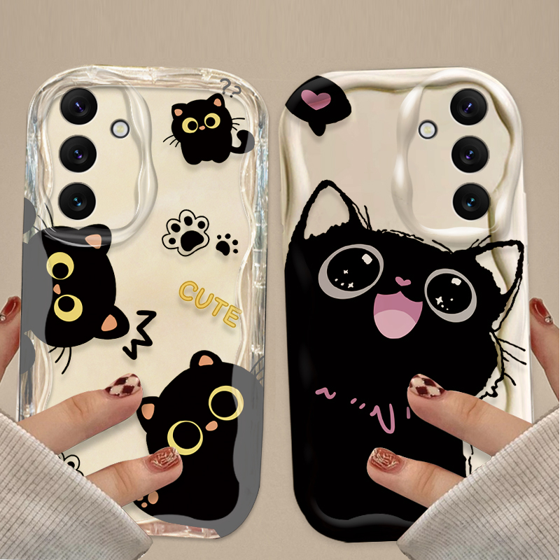 Cute Big Eyes Black Cat Case f - огляд і ціна Samsung Galaxy A55