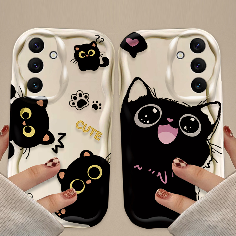 Cute Big Eyes Black Cat Case f - огляд і ціна Samsung Galaxy A55