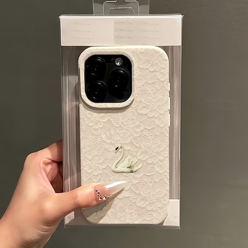 Lace Swan Pattern Lychee Textu - огляд і ціна Apple Iphone 15