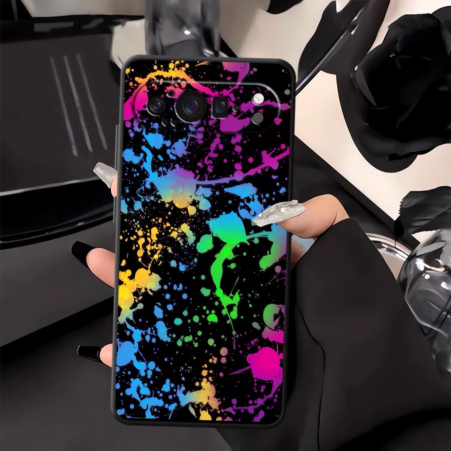 Rainbow Paint Splatters Funda  - огляд і ціна Google Pixel 8A